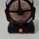 Portable Fan Rechargeable, Cordless Battery Powered Fan with LED Lantern, Small Table Fan, USB Battery Operated Fans for Travel Bedroom Home Camping Tent Office Beach Desk Picnic Barbecue Fishing (Orange)