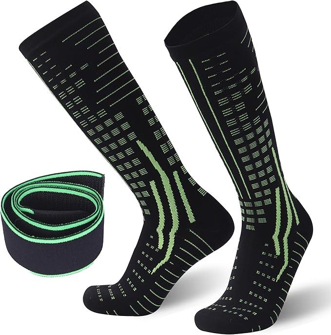 Merino Wool Waterproof Socks, Men Women Knee High Breathable Hiking Running Socks 1 Pair, Size S