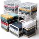 16 PCS Plastic Storage Bags with Zipper, Durable Clear Vinyl Zippered Storage Bags for Clothes Sweaters Comforters Blankets Sheets Bedding Pillow (12 x 12 x 4 Inch)