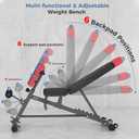 DUMOS Adjustable Weight Bench, 660 LBS Workout Bench Press with 2 Wheels, 63.39*26.18*46.85in