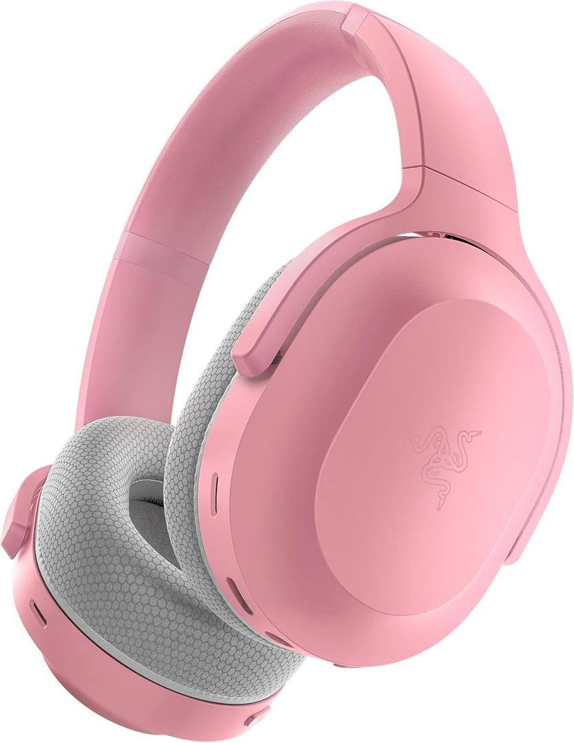 Razer Barracuda Wireless Gaming & Mobile Headset (PC, PlayStation, Switch 2, Android, iOS): 2.4GHz Wireless + Bluetooth - Integrated Noise-Cancelling Mic - 50mm Drivers - 40 Hr Battery - Quartz Pink (Standard)