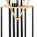 smusei Pool Stick Holder Pool Cue Holder Pool Cue Stick Rack Floor Stand Billiard Stick Holder for Billiard Room Game Room Club Pool Table Accessories Holds 6 Cues, Natural Bamboo