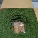 24 Inch Real Touch 2 Pcs Norfolk Pine Wreath Christmas Decorations for Front Door, Artificial Plants Green Christmas Wreath with Lights Home Decor, Xmas Decor for Mantel Wall Holiday Winter Decor