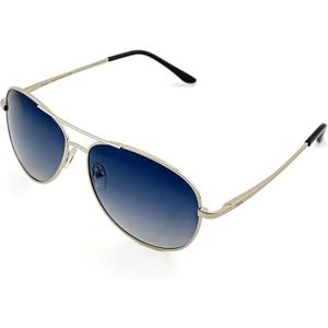 J+S Premium Military Style Classic Aviator Sunglasses, Polarized, 100% UV protection for Men Women (Silver Frame/Moonlight Gray Gradient Lens)