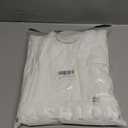 HeSaYep Women's Wide Leg Sweatpants Baggy Straight Leg Sweat Pants Elastic High Waisted Loose Pants with Pockets, White, Small