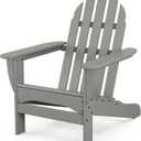 POLYWOOD AD4030GY Classic Outdoor Adirondack Chair, Slate Grey