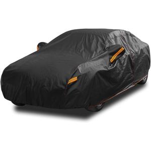 6 Layer Heavy Duty Car Cover Waterproof All Weather Protection with Cotton Liner, Universal Fit Audi A4, Ford Fusion, Buick Regal, Hyundai Sonata, Mazda6, VW Passat