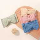 jollybows 12 PCS Baby Nylon Headbands Handmade Wide Baby Girl Bows Headbands Elastics HairBands Hair Accessories for Newborn Infants Toddlers Kids