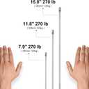 OFFO Metal Zip Ties 100 Pcs 15.8 in Premium Heavy Duty Stainless Steel Wire Multifunctional Locking Exhaust Wrap Flexible Durable