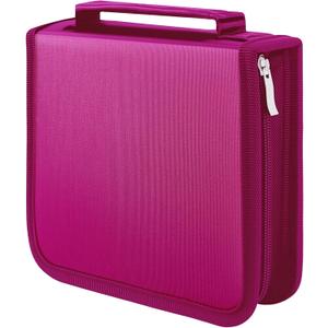 DVD Case CD Storage,40 Capacity CD Cases Holder DVD Storage Case Holders CD DVD Disc Case Storage Wallet Binder for Car Home Office Travel (40 Rose)