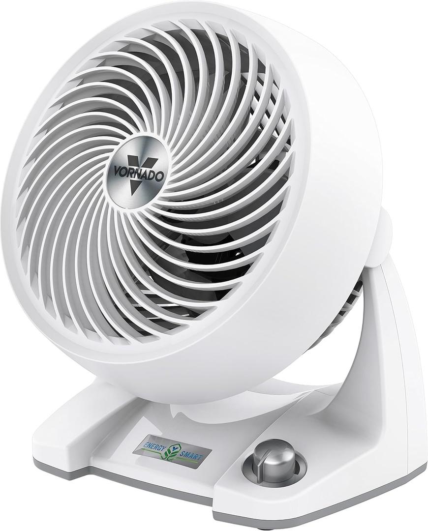 Vornado 533DC Energy Smart Small Air Circulator Fan with Variable Speed Control, White