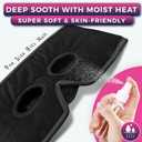 Moist Heat Sinus Pressure Relief Mask with 3 Heat Settings, Extra Large Face Heating Pad for Eyes, Sinusitis, Hormone Migraine, Tension Headache Relief Black
