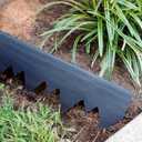 EasyFlex PoundIn Landscape Edging with Bonus Anchoring Stakes 20Foot Plastic Garden Border, 4.5 in. StraightTop Lawn Edging, Black