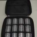 MUDOR 108 Pieces Silver Dollar Coin Holder, 41mm Storage Case with Lock, Coin Holders with 10 Size Gaskets, Coin Collection Supplies for Cent,Nickel,Quarter, Morgan,Silver Eagle