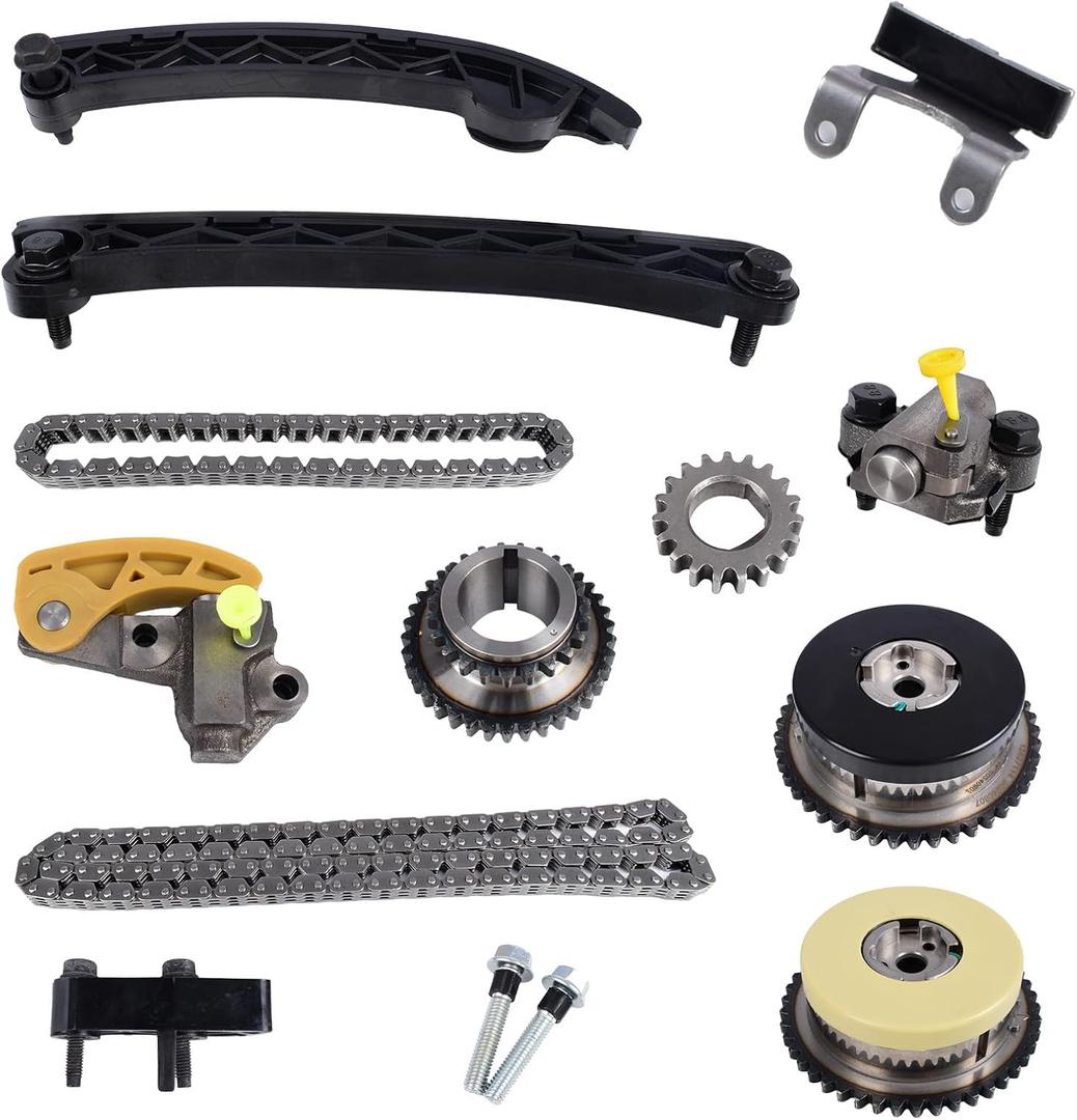 2.0L Timing Chain Kit & VVT Sprocket Compatible with 2013-2020 Cadillac ATS CTS, Chevy Malibu, Camaro, Buick Regal, Envision Turbo Engine OE Standard Timing Replacement Kit
