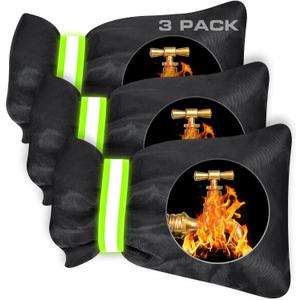 Outdoor Faucet Covers for Winter 3 Pack, Thickened Insulated Pipe Covers for Outside, Yard Maintenance Must Haves Reusable Waterproof Pipe Insulation Foam Tube, 7.7" H x 5.9" W, BlackReflective