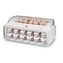 INFINITI PRO CONAIR Ceramic Flocked Hot Rollers for Women, 20 Assorted Hair Curlers with Clips, 85-Second Heat-Up, For Long, Medium, and All Hair, White (1 Count (Pack of 1))