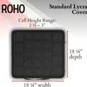 Roho Mosaic Seat Cushion 18 x 18 Inflatable Air Cell Design, Adjustable Firmness, Non-Skid Cover, Lightweight Portable Cushion for Wheelchair, Office Chair, Car & Home
