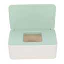 Yardenfun 2Pc Compact Tissue Storage Box with Lid Practical Container for Napkins Stylish Design for Home Decor Easy Access Use Housewarming, White And Light Green