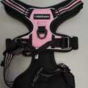 rabbitgoo Dog Harness No Pull with 2 Leash Clips, Adjustable Soft Padded, Reflective Oxford No Choke Pet Vest with Easy Control Handle for Medium Sized Dogs, Pink, M