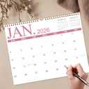 4 x Calendar 2026-2027 - Wall Calendar from April 2026 to June 2027, 2026-2027 Wall Hanging Calendar with Holiday Marked, Premium Paper for Organizing, 11'' x 14'',Four Color