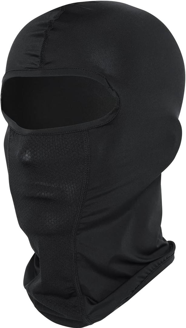 2 x Balaclava for Men Women Breathable Mesh Design UPF 50+ Cooling Face Mask Hat (Black)