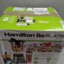 Hamilton Beach Blender and Food Processor Combo for Shakes & Smoothies, With 3 Cup Electric Food Chopper Attachment, 40 oz Glass Jar, Blender Travel Cup, 700 Watts Peak Power, Gray & Black (58163)