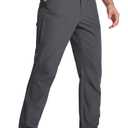 MAGCOMSEN Men's Hiking Pants Water Resistant Lightweight Quick Dry Stretch Pants for Fishing Travel Outdoor Dark Gray 40 / 4XL