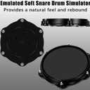 RANMING Practice Drum Pad Stand Kit Silent Drum Pad Set Drum Set Practice Kit with 1 Bass Drum Pedal,Hi-Hat Pedal,2 Drum stand,14 Inch Silent Cymbal,Dumb Drums for Beginners Adults (Black)