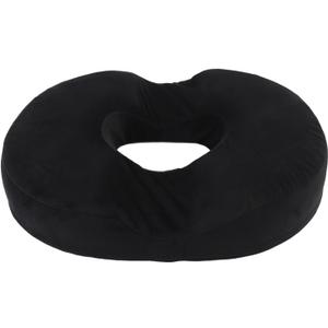 Donut Pillow Seat Cushion,Memory Foam Ergonomic Hollow Cushion,Breathable Cushion Pad for Long Sitting Office Workers,Black