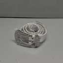 JASGOOD Rhinestones Belt for Women Men Plus Size Western Cowboy Cowgirl Studded Diamond Leather Waist Belt for Jeans Pants (Fit size 31"-35", A-silver White)