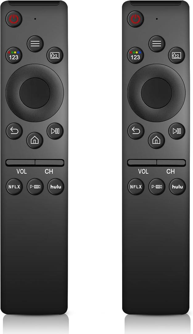 [2-Pack] Universal Remote Control Replacement for Samsung Smart TV - Compatible with BN59-01312A, Crystal UHD, Frame, Neo QLED, OLED 4K 8K TVs - Infrared Remote with Netfix/P-Video/Hulu Buttons