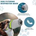 2 x Dog Muzzle, Soft and Adjustable Multi-Layer Filter Nose and Mouth Mask, Breathable Breathing Muzzles for Large, Medium and Small Sized Dogs (Gray, Large)
