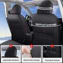 IKABEVEM Seat Covers Full Set Custom Fit for Toyota RAV4 2019-2025: Waterproof Faux Leather Seat Cushion 2 Row 5 Seats Auto Protectors(Black, Full Set)
