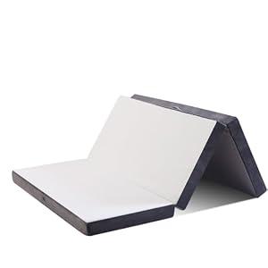 Folding Foam Mattress 4 Inch Foldable Floor Mattresses with Collapsible and Washable Cover, Portable Travel Mat Trifold Guest Mattress Camping Sofa Bed, Full 54"x75"x4"