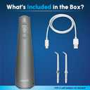Waterpik Cordless Pulse Rechargeable Portable Water Flosser for Teeth, Gums, Braces Care and Travel with 2 Flossing Tips, Waterproof, ADA Accepted, WF-20 Gray