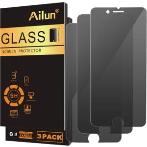 Ailun Privacy Screen Protector for iPhone SE 2020 2nd / 2022 3rd Generation, iPhone 8 7 6 6s 3Pack Anti Spy Private Tempered Glass