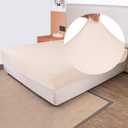 Stretchy Twin Size Fitted Sheet Only - 4-Way Stretch Jersey Knit, Snug Fit, Wrinkle Free & Stay in Place, No More Slipping Off for Mattress, Soft & Comfortable - Blush Pink, Twin (Twin/Twin XL/RV Twin)