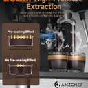 AMZCHEF Espresso Machine with Grinder, 3 Temp 197-205℉ Professional Espresso Machine, 3-10s Pre-Infusion, 20 Grind Settings, Latte Cappuccino Maker Home Barista, Black