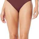 Amazon Essentials Women's Light-Support Tie Halter Bikini Swimsuit Top (Available in Plus Size) (Deep Brown)