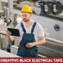 SWRT 12 Pack UL/CSA Listed Black Electrical Tape 7 mils -600V, 0.75 in x 66 FT Electric Tape Flame Retardant, Strong Adhesive, for Home DIY Electrical Repairs Professional Installations