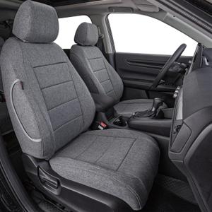 Coverdream CRV Seat Covers Custom Fit for 2017-2021 2022 Honda CRV LX,EX,SE,EX-L,Touring,Hybrid,Fully Covered,Airbag Compatible UV Resistant Polyester Car Seat Protector(Full Set,Gray)