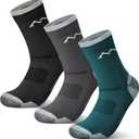 innotree 3 Pack Men's Merino Wool Hiking Socks, Micro Crew Cushioned Hiking Walking Thermal Moisture Wicking Trekking Socks, X Large