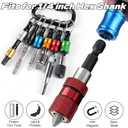 8Pcs Swage Tool HVAC Repairing Set with Bit Holder, Air Conditioner Copper Tube Expander Swaging Tool Drill Bit, 5 in 1 Copper Pipe Expander Swaging Drill Set 1/4'', 3/8'',1/2'',5/8'',3/4'' Bits