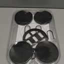 Coasters Set of 8 for Drinks, Beer, Coffee, Silicone Coasters with Holder for Home Decor Tabletop Protection Suitable for Kinds of Cups (Black)