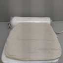 Chair Cushions for Dining Chairs, 2" Thick Seat Cushions for Kitchen Chairs, D-Shaped Chair Pads with Washable Cover, Ties and Non Slip Backing, 17'' x 16'', Set of 4, Beige