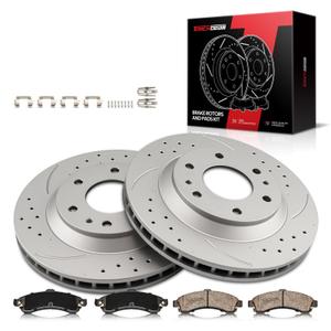 Torchbeam Front Brakes and Rotors Kit Brake Pads Brake Rotors and Pads for 2016-2019 Hyundai Sonata Limited 2.0T, Sport 2.0T, Limited(Except 2017:Limited), 2016-2019 Optima SX,SX Limited,(12.6" Rotor)