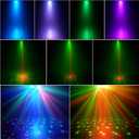 DJ Lights with Stand,5 in 1 Dj Lights for Parties Disco Ball Stage Party Light Set with Sound Activated Control, UV,Strobe, Dyeing, Led Par Light and Pattern Lighting for Bar Wedding Christmas-1PC
