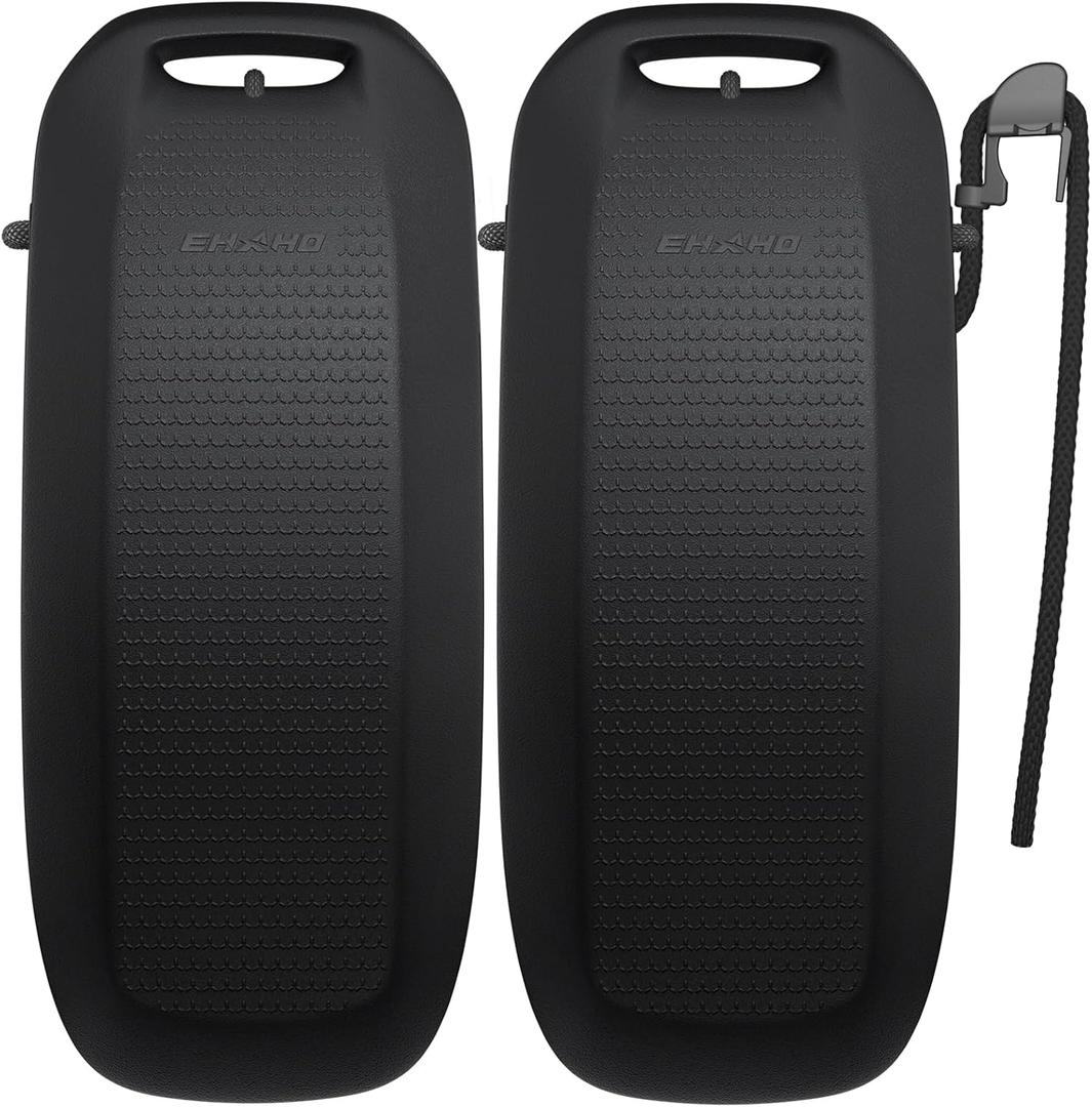 Ehaho Pontoon Boat Fenders, Boat Bumpers for Docking, High-Density EVA Foam with Secure Fit Lip and Locking Clips for Hull Protection (Black, 2 Pack)