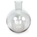 8.6 inch GLASS ROUND CLEAR VASE